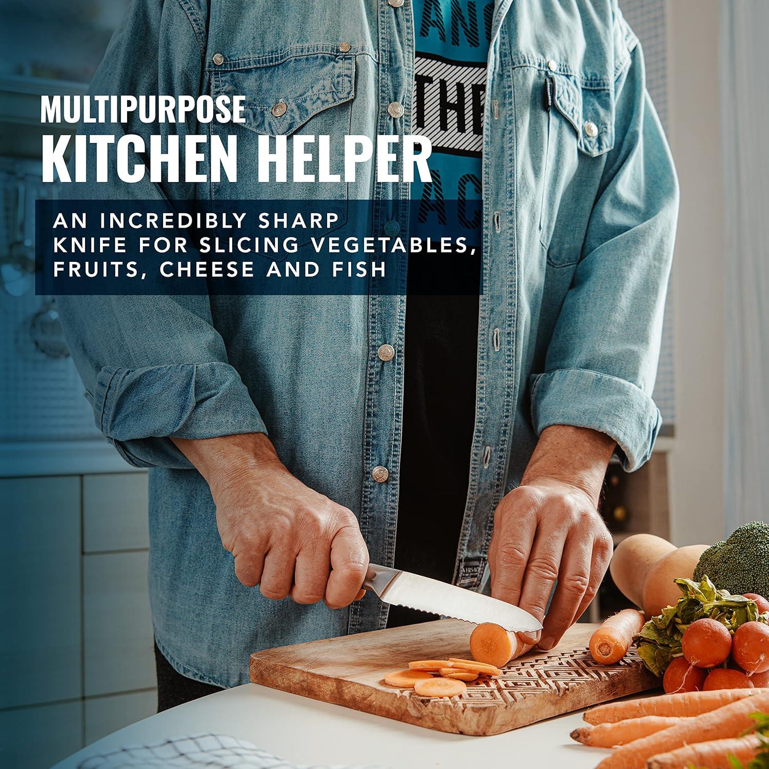 Cuchillo de Cocina Cutluxe 12.7 cm Serrado Acero Alemán