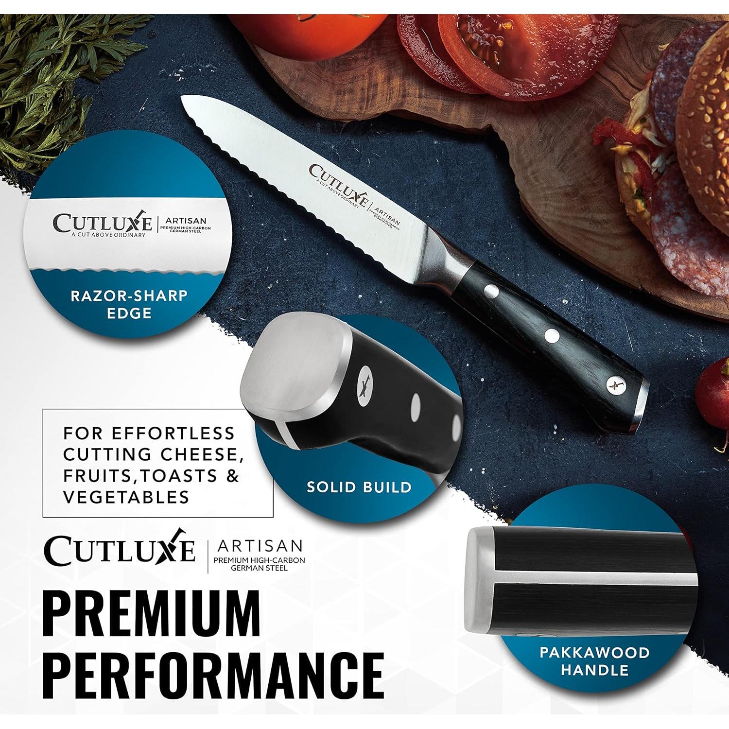 Cuchillo de Cocina Cutluxe 12.7 cm Serrado Acero Alemán