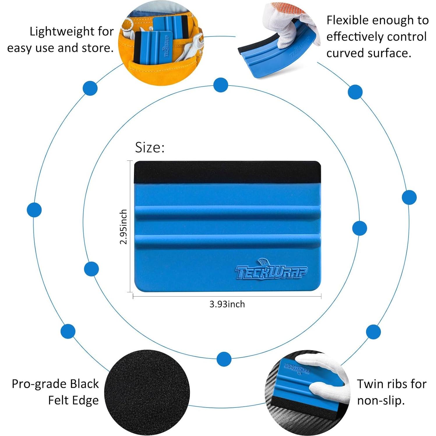 Raspador de Plástico TECKWRAP 10 cm con Bisel de Fieltro
