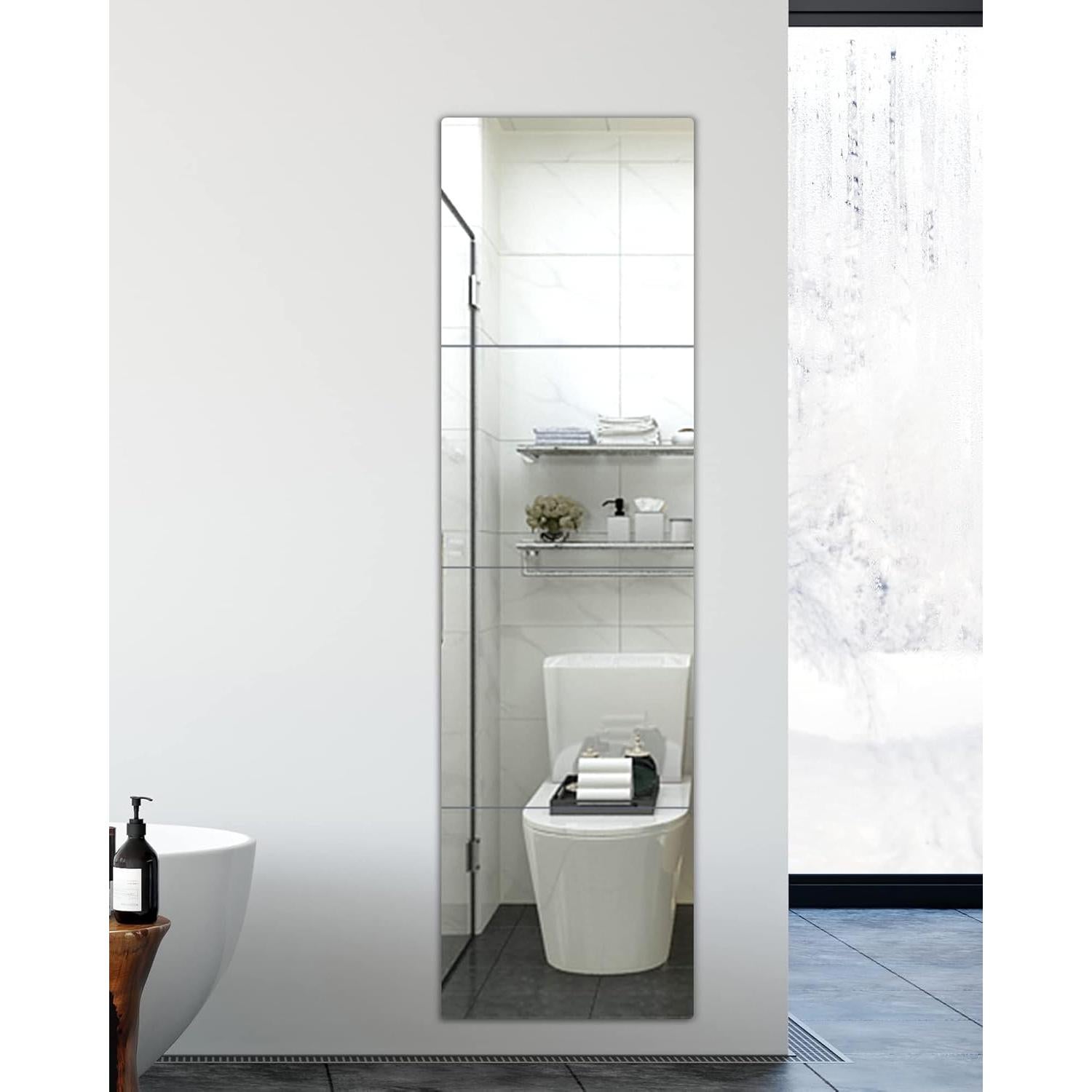 Espejos de Pared Acrílicos Irrompibles Quegau 4 Pcs 25.4x25.4 cm