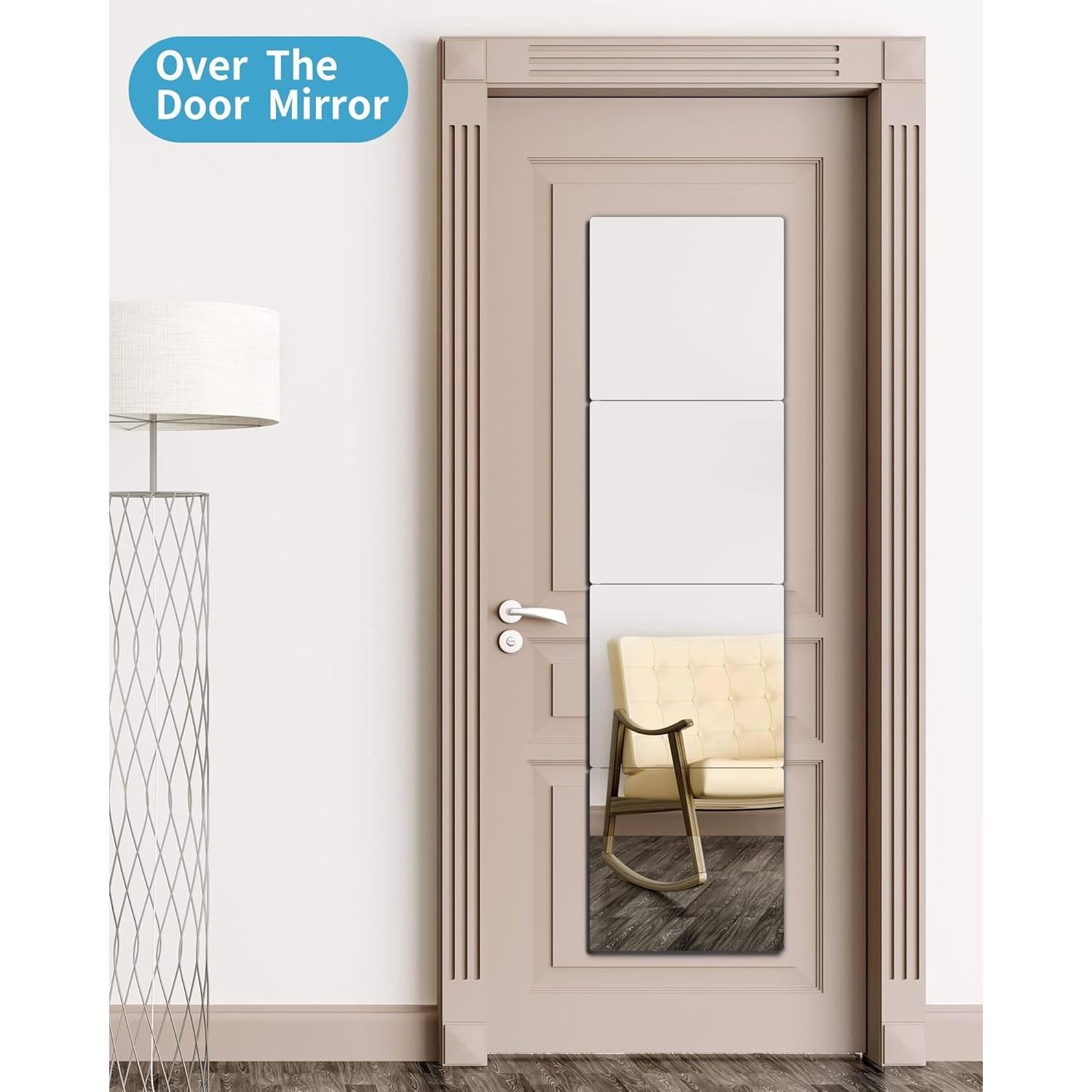 Espejos de Pared Acrílicos Irrompibles Quegau 4 Pcs 25.4x25.4 cm