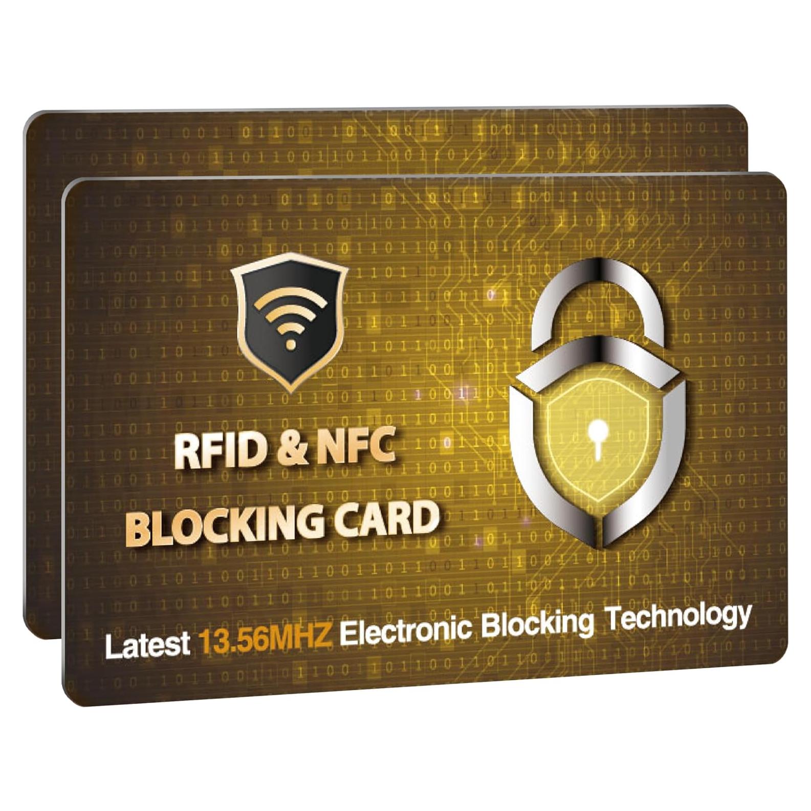 Tarjetas de Bloqueo RFID SaiTech IT 2 Pcs Dorado - Protección Contactless
