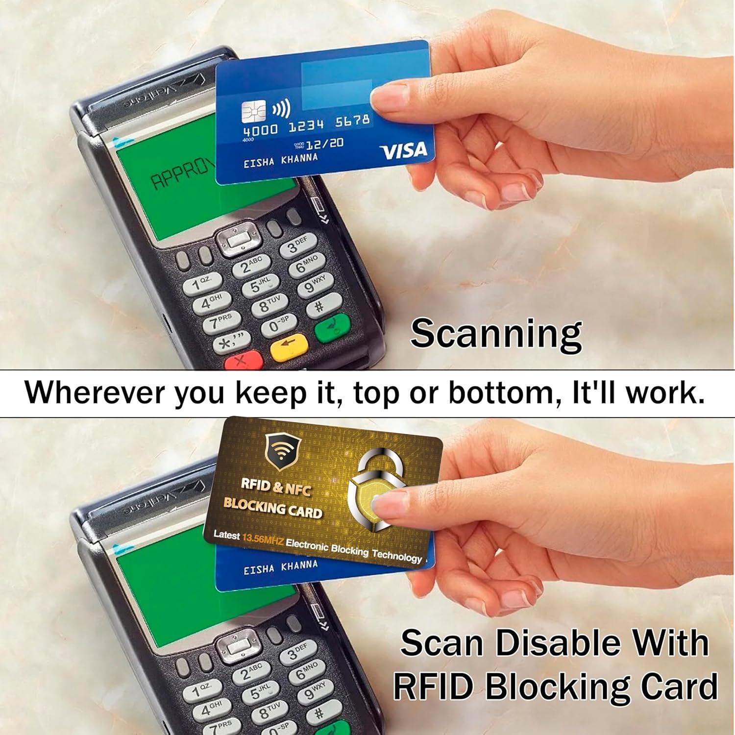 Tarjetas de Bloqueo RFID SaiTech IT 2 Pcs Dorado - Protección Contactless