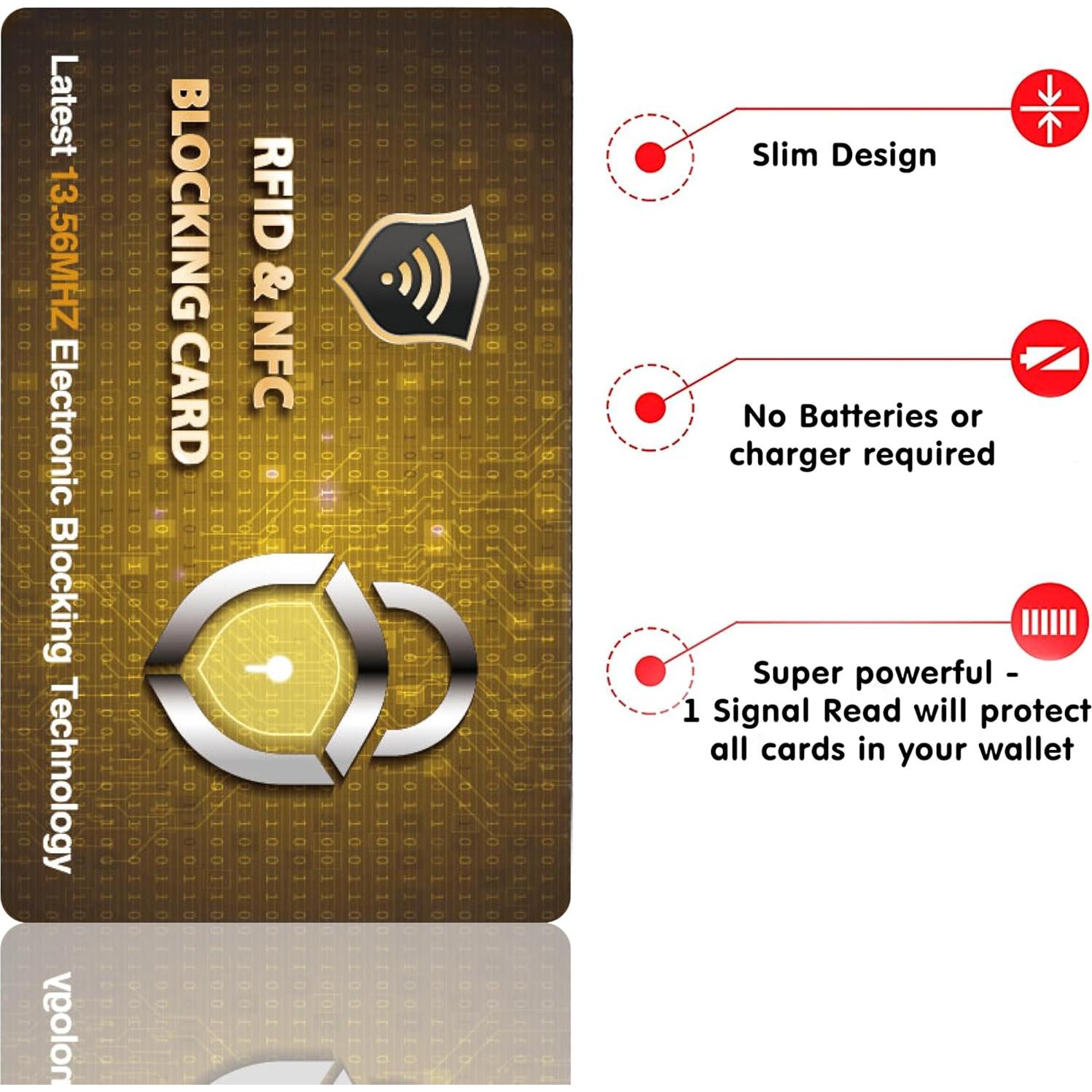 Tarjetas de Bloqueo RFID SaiTech IT 2 Pcs Dorado - Protección Contactless