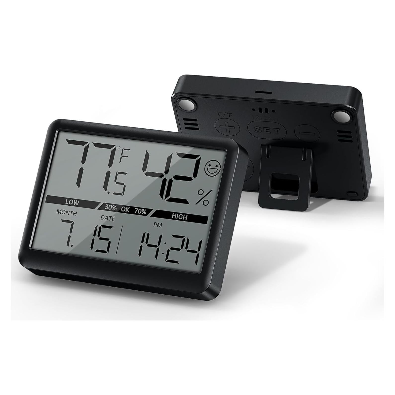 Termómetro Higrómetro Digital Deeyaple Reloj Magnético Preciso