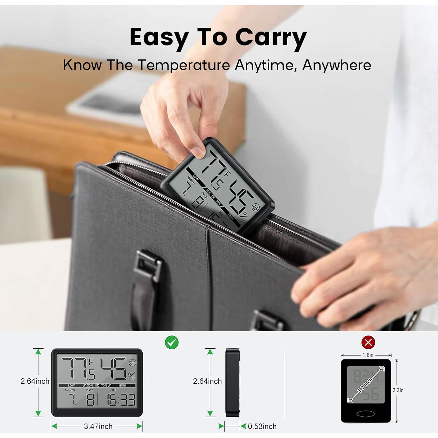 Termómetro Higrómetro Digital Deeyaple Reloj Magnético Preciso