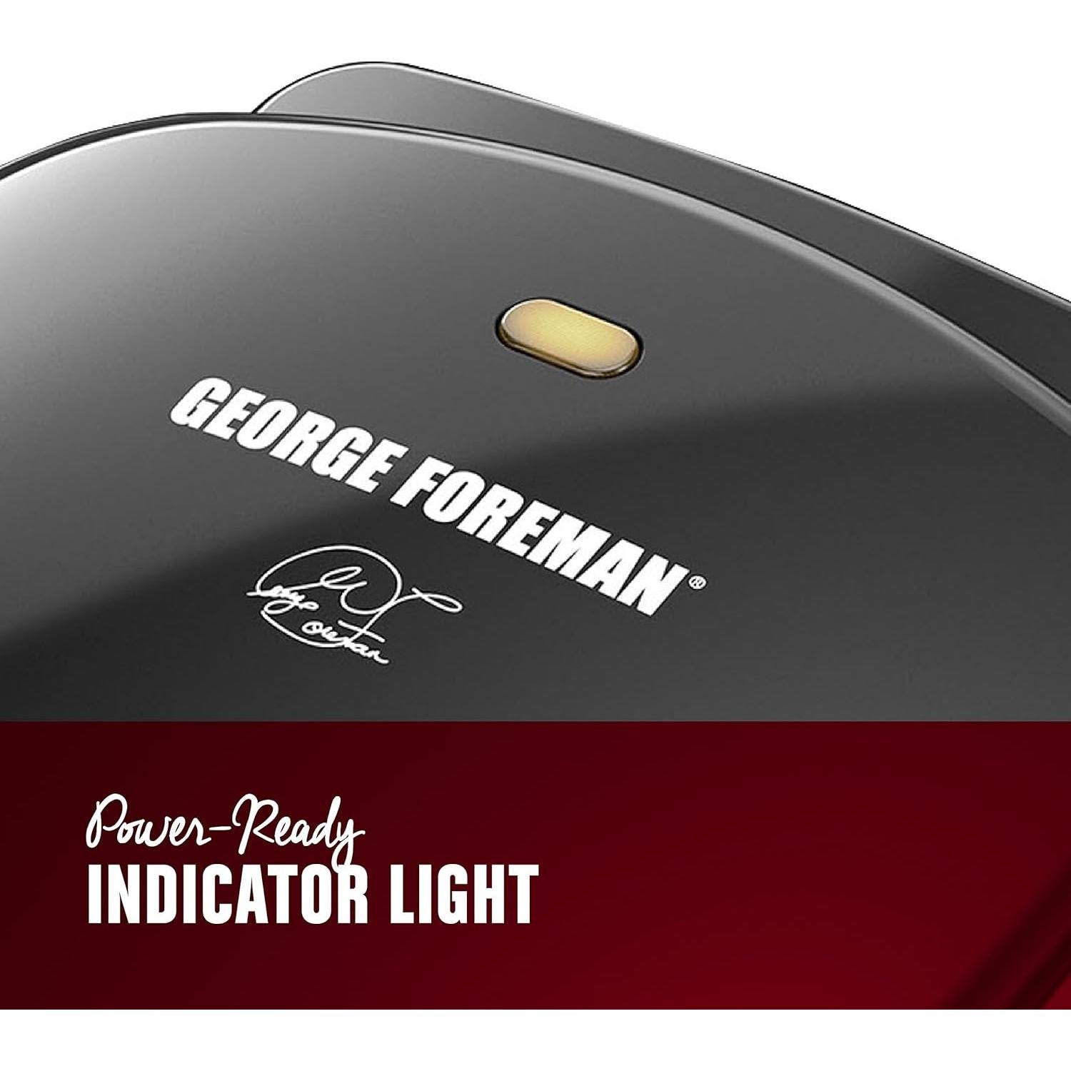 Parrilla Eléctrica George Foreman GR10B para 2 Porciones Compacta