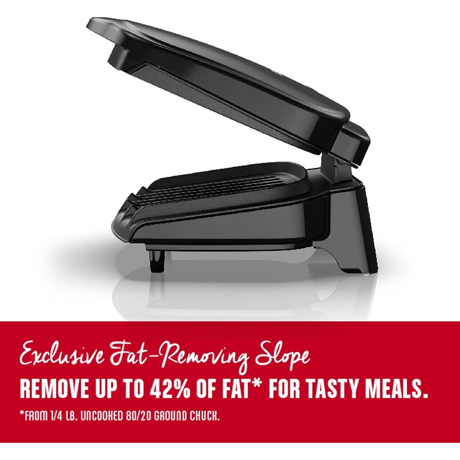 Parrilla Eléctrica George Foreman GR10B para 2 Porciones Compacta