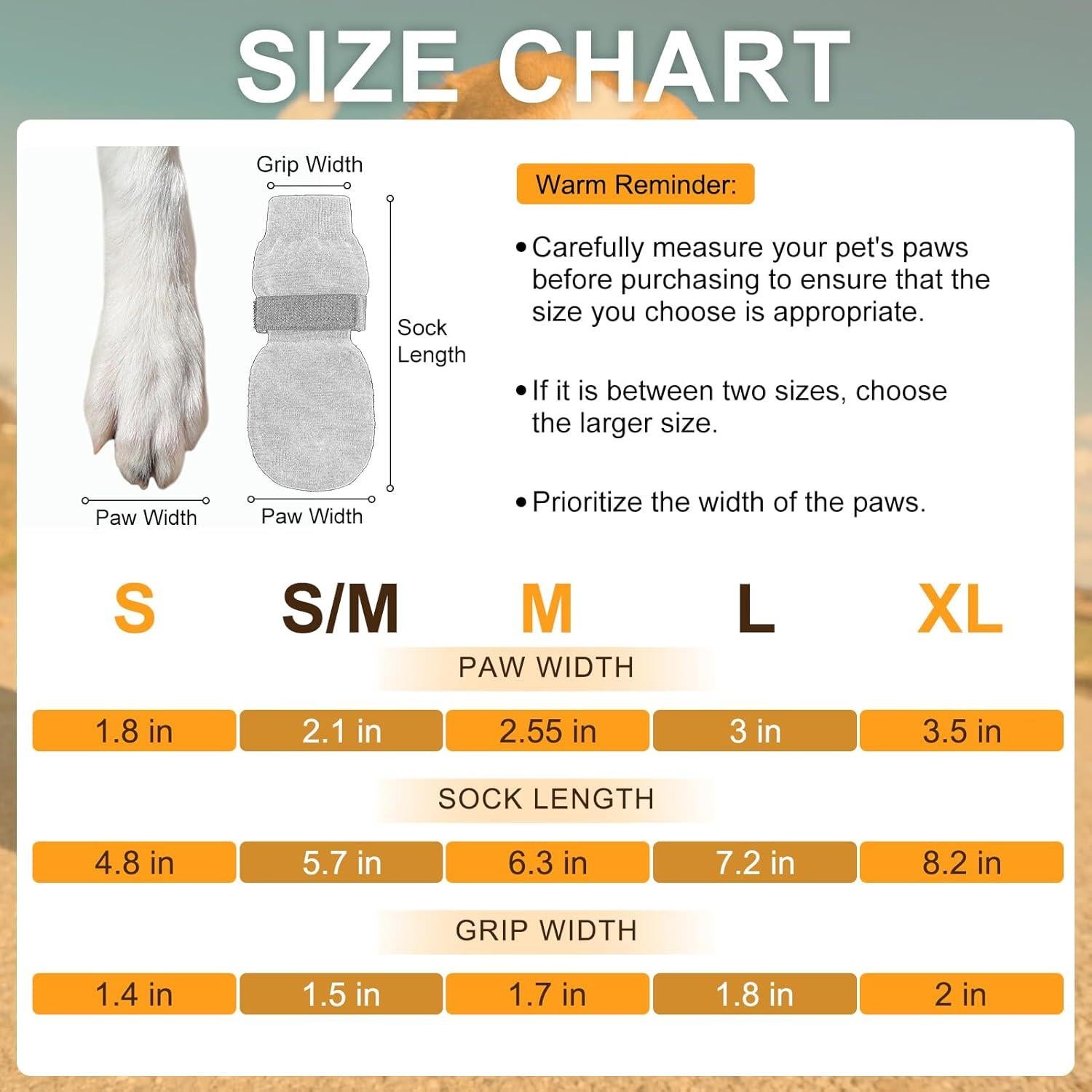 Calcetines Antideslizantes para Perros BEAUTYZOO - Tamaño M