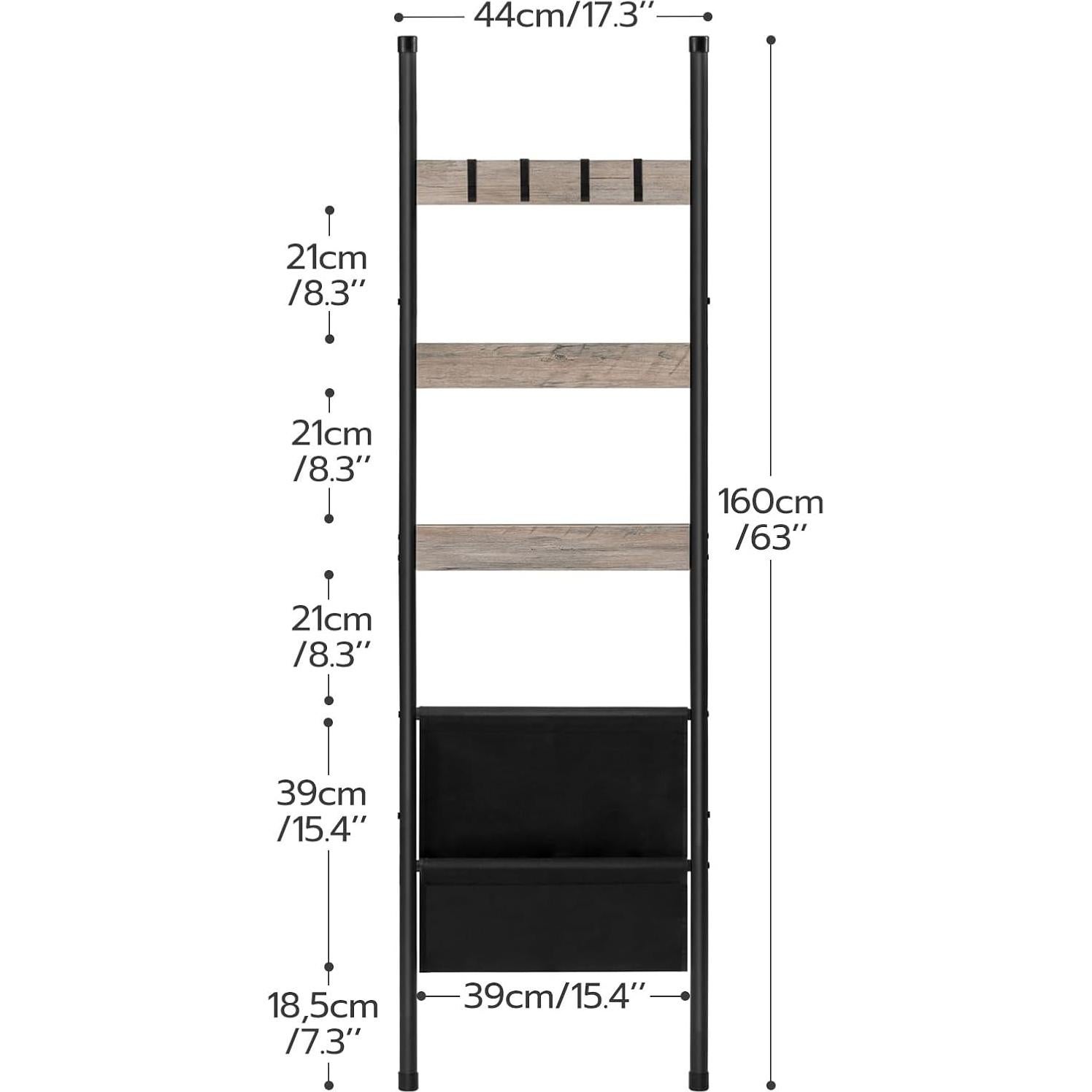 Escalera de Mantas HOOBRO Greige 5 Niveles 43.9x160 cm