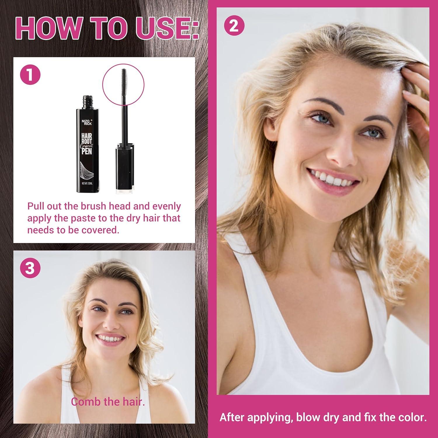 Retoque Temporal de Color de Cabello Negro 30ml - Foshan