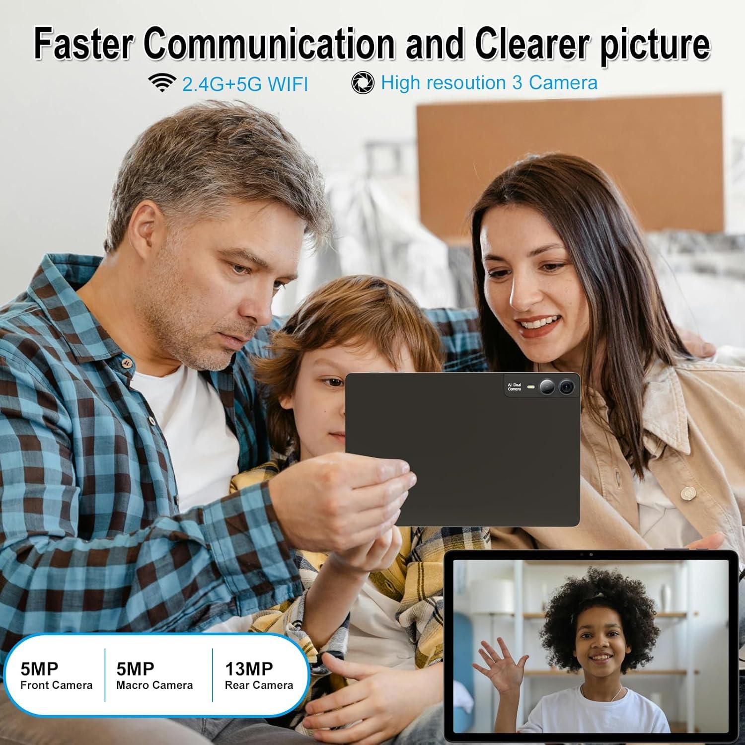 Tableta Android 14 YHWHHI 11" 18GB RAM 128GB 2 en 1