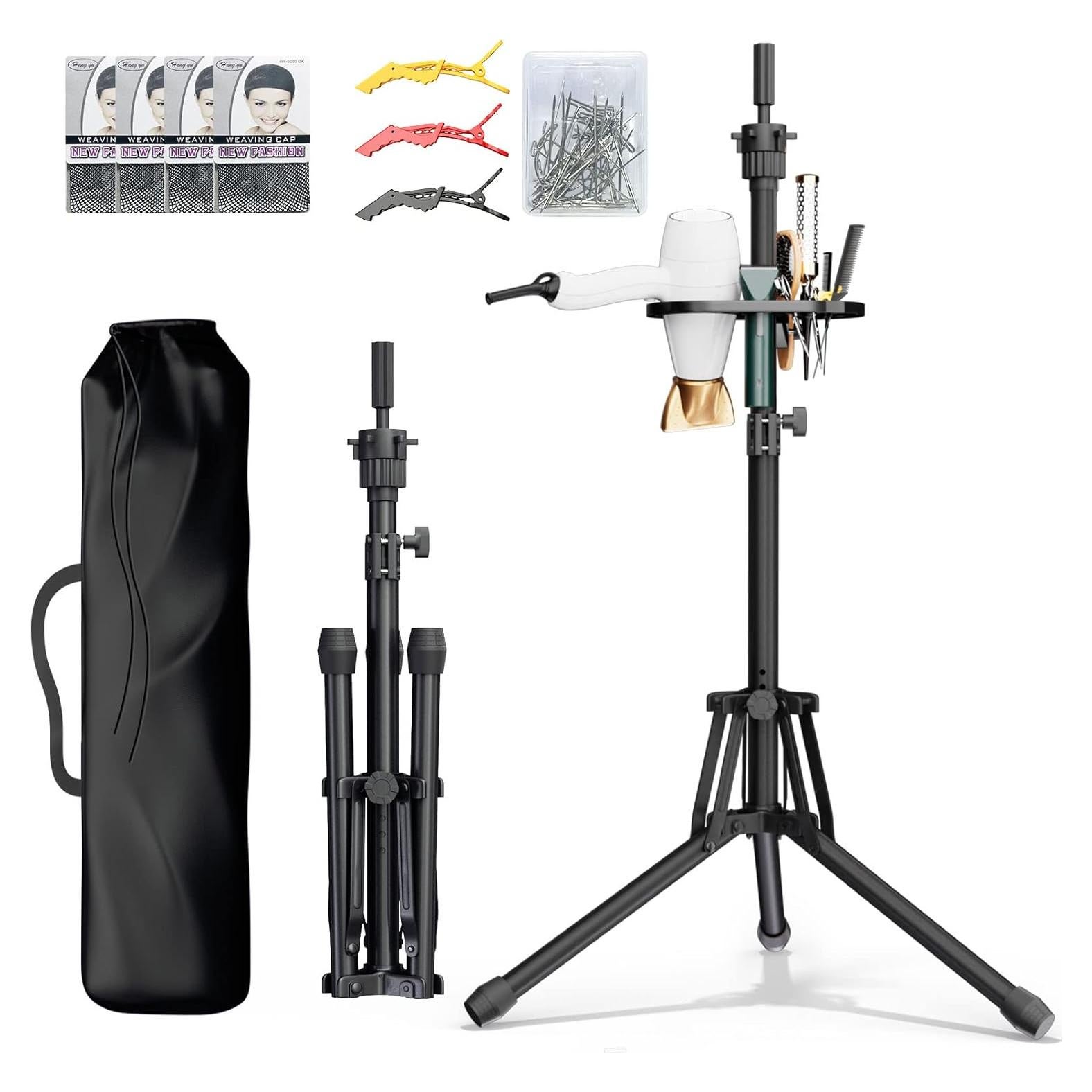 Soporte para Cabeza de Peluca ORWOD Ajustable 78.74-144.78 cm