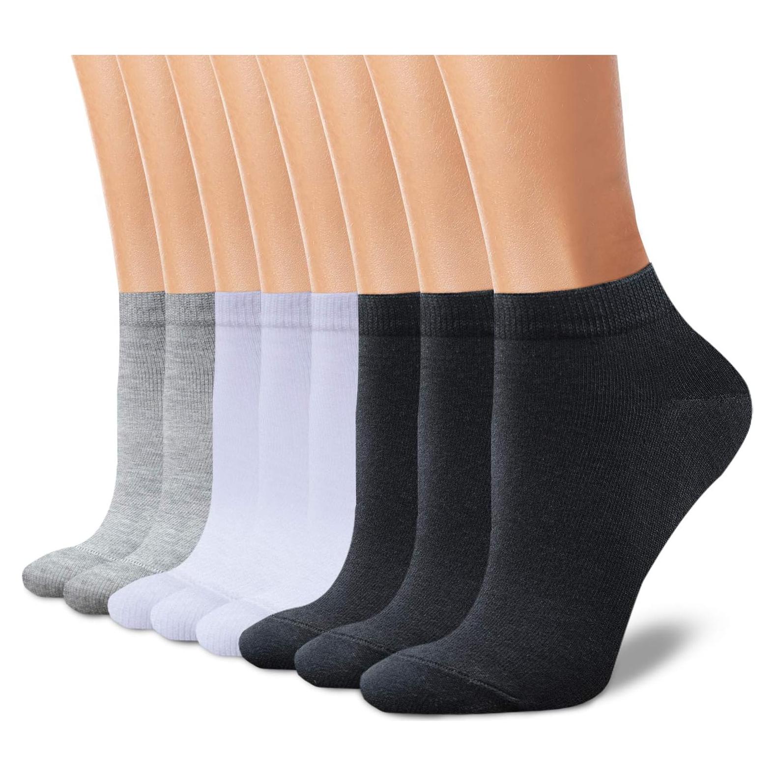 8 Pares de Calcetines de Tobillo Antideslizantes CHARKING Mujer