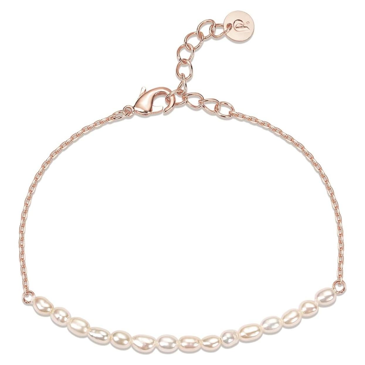 Pulsera de Perlas Cultivadas PAVOI con Baño de Oro Rosa 14K