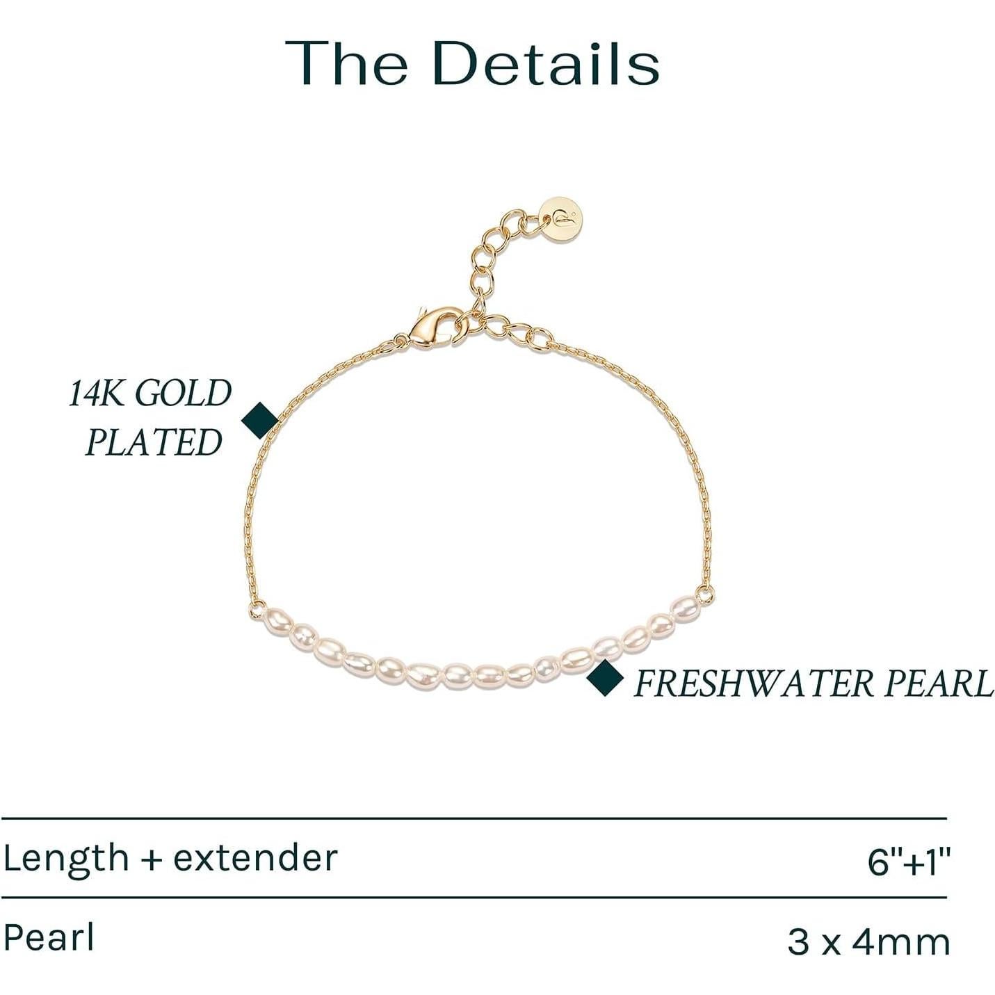 Pulsera de Perlas Cultivadas PAVOI con Baño de Oro Rosa 14K