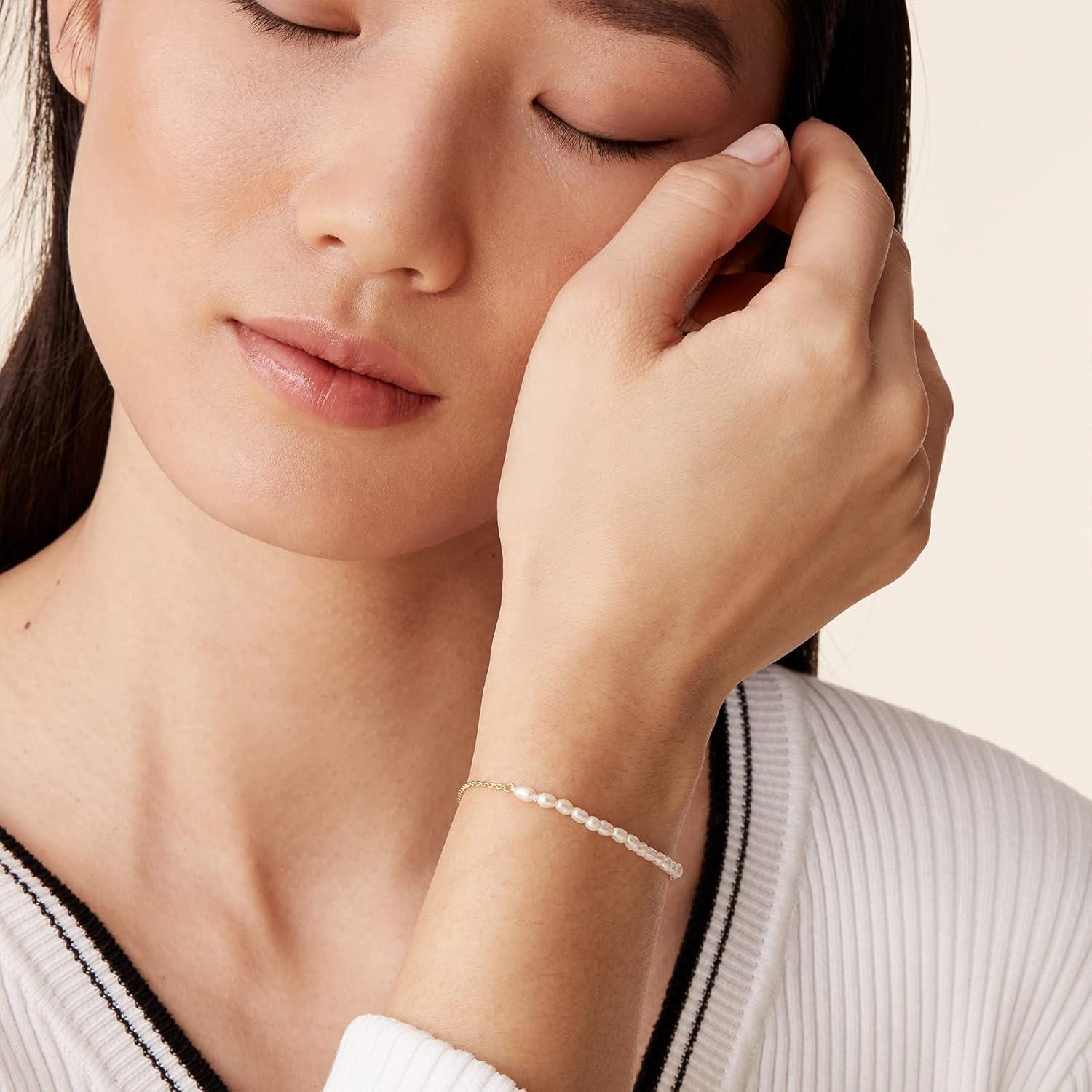 Pulsera de Perlas Cultivadas PAVOI con Baño de Oro Rosa 14K