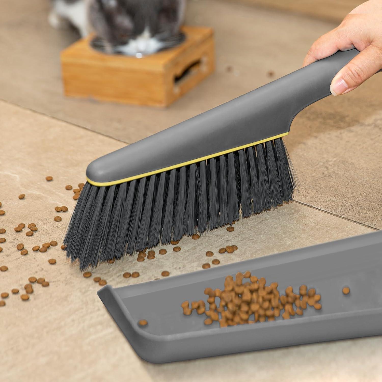 Juego de Escoba y Recogedor Lumkew Gris, Compacto 35 cm