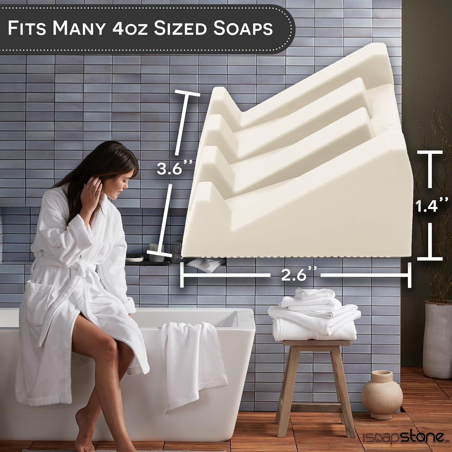 Plato de Jabón de Silicona iSoapStone Beige Autodrenante