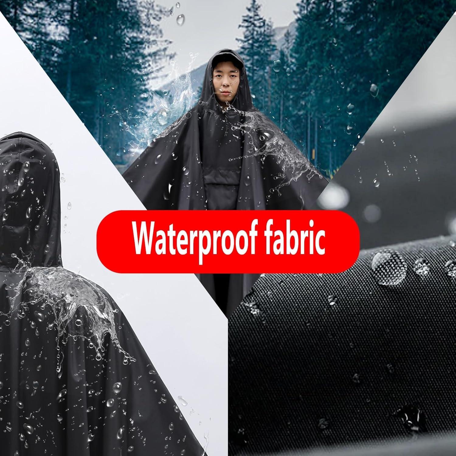 Poncho de lluvia 97YH unisex impermeable plegable amarillo