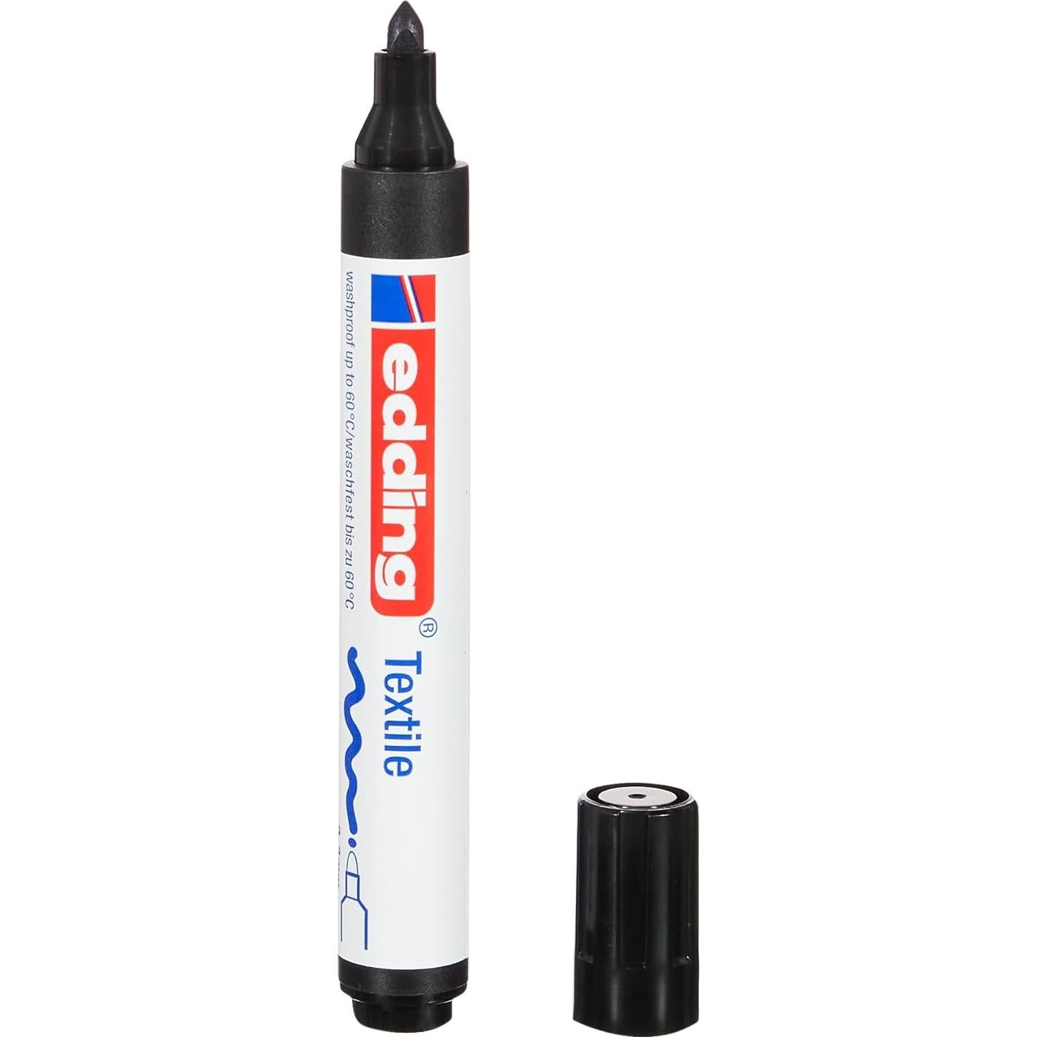 Marcador textil Edding 4500 negro 1 unidad 2-3 mm resistente al lavado