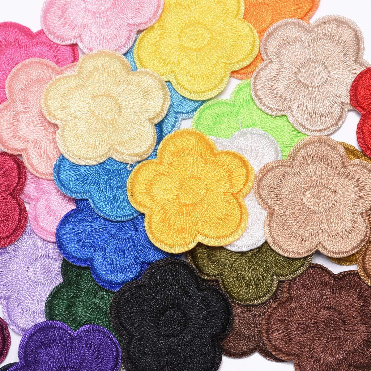 33 Piezas Parche de Hierro Bordado Flores MSCFTFB 3x3cm