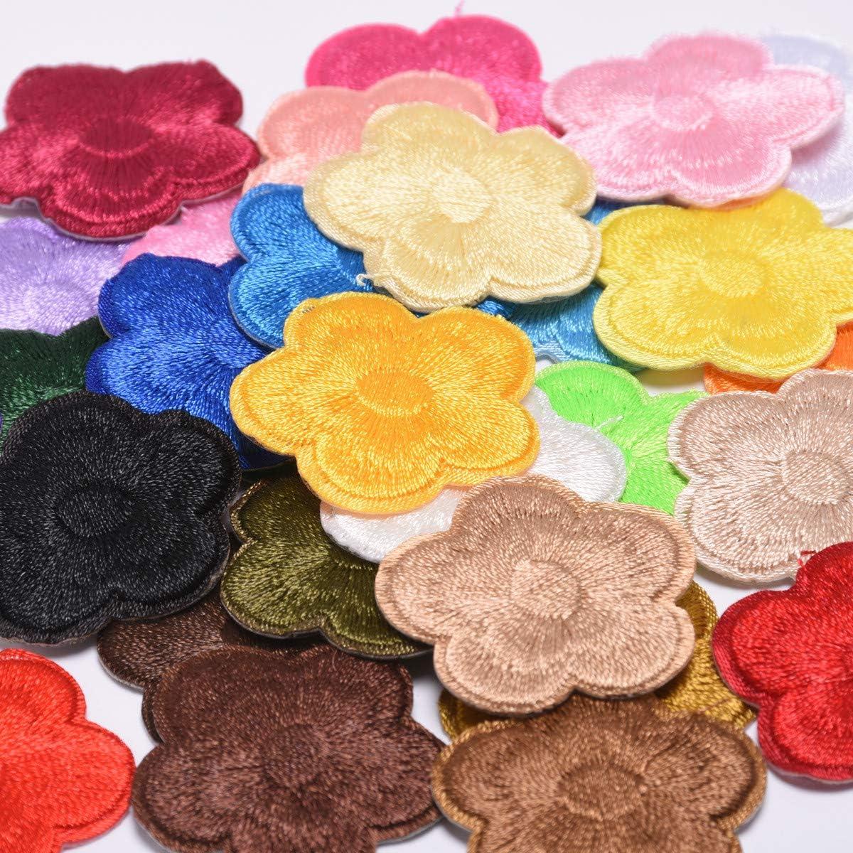 33 Piezas Parche de Hierro Bordado Flores MSCFTFB 3x3cm