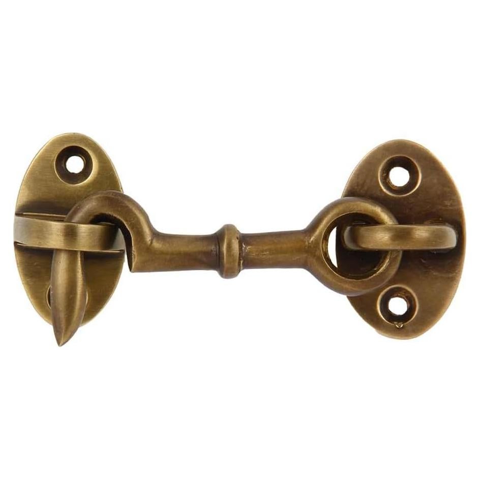 Gancho de Cabina A29 de Latón Antiguo - Pestillo para Puerta