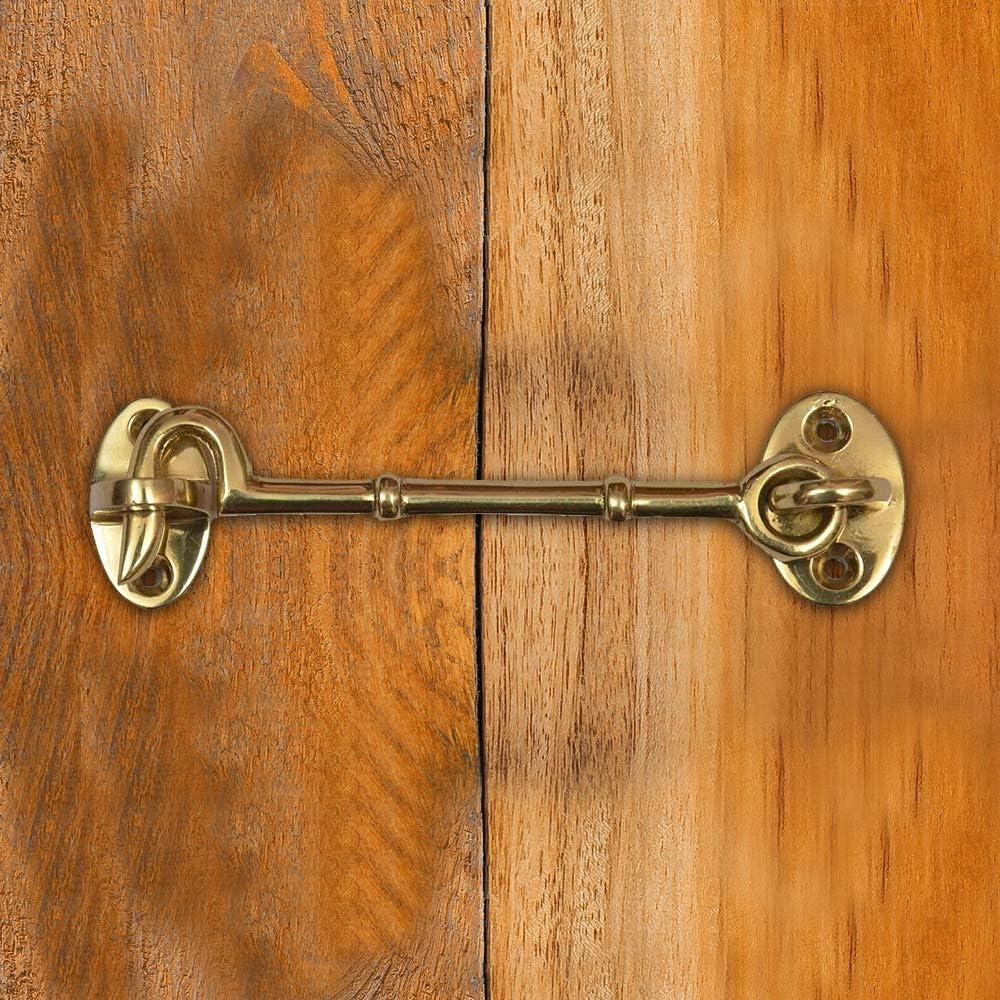 Gancho de Cabina A29 de Latón Antiguo - Pestillo para Puerta