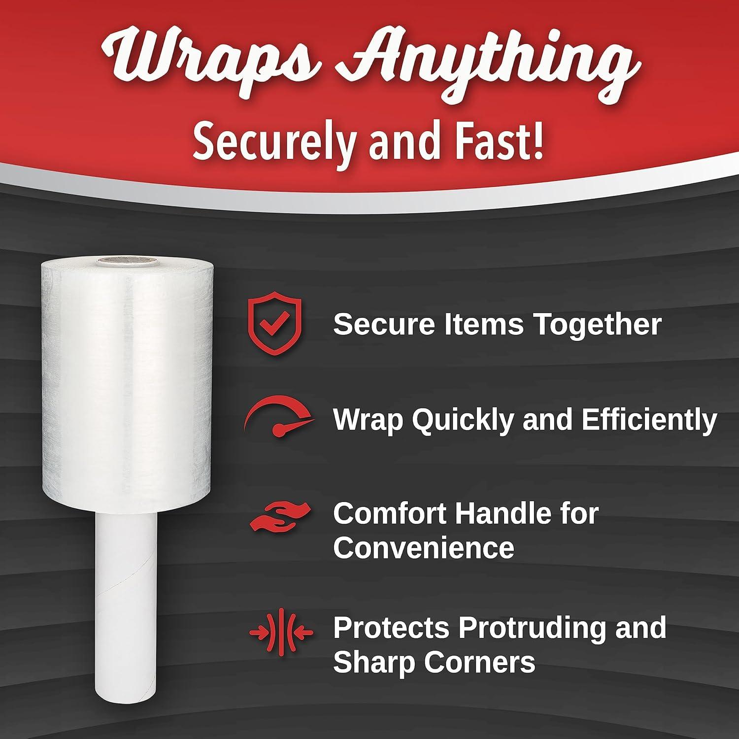 Paquete de 2 Rollos de Envoltura Estirable 5" 80 Gauge 304.8m