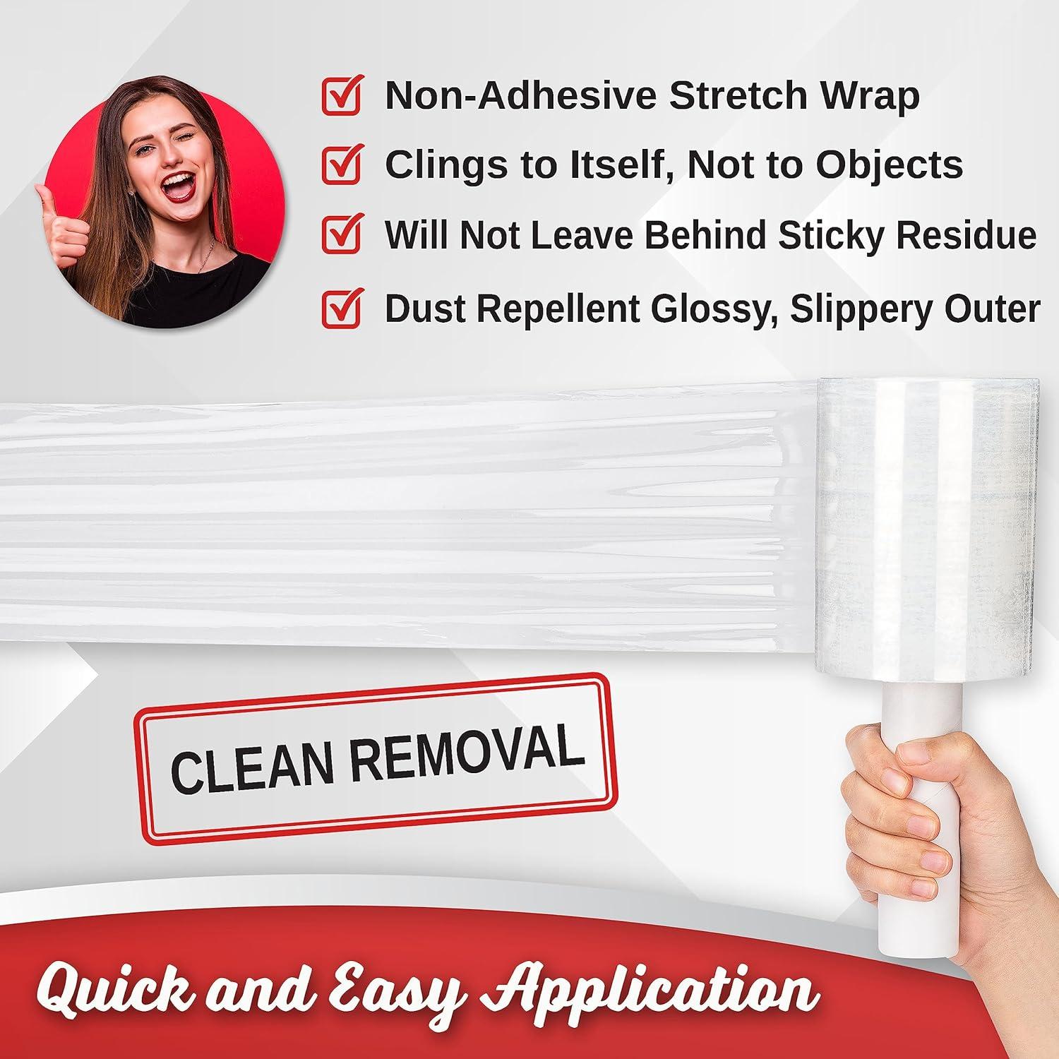 Paquete de 2 Rollos de Envoltura Estirable 5" 80 Gauge 304.8m