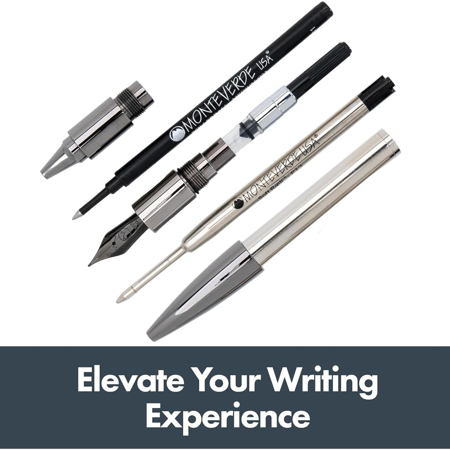 Conjunto de Escritura Monteverde Ritma 3+2 Piezas Negro