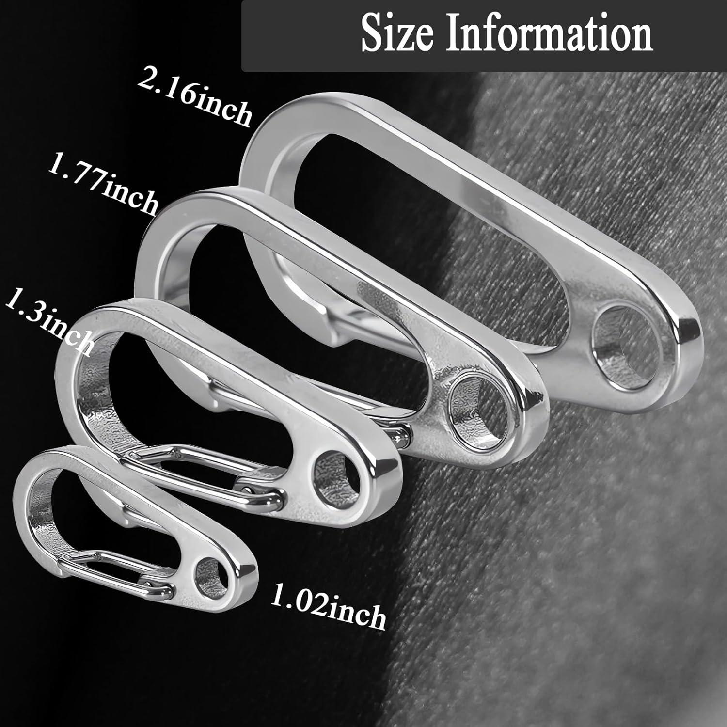 Clip de Llavero QISVVE de Acero Inoxidable - 6 Unidades