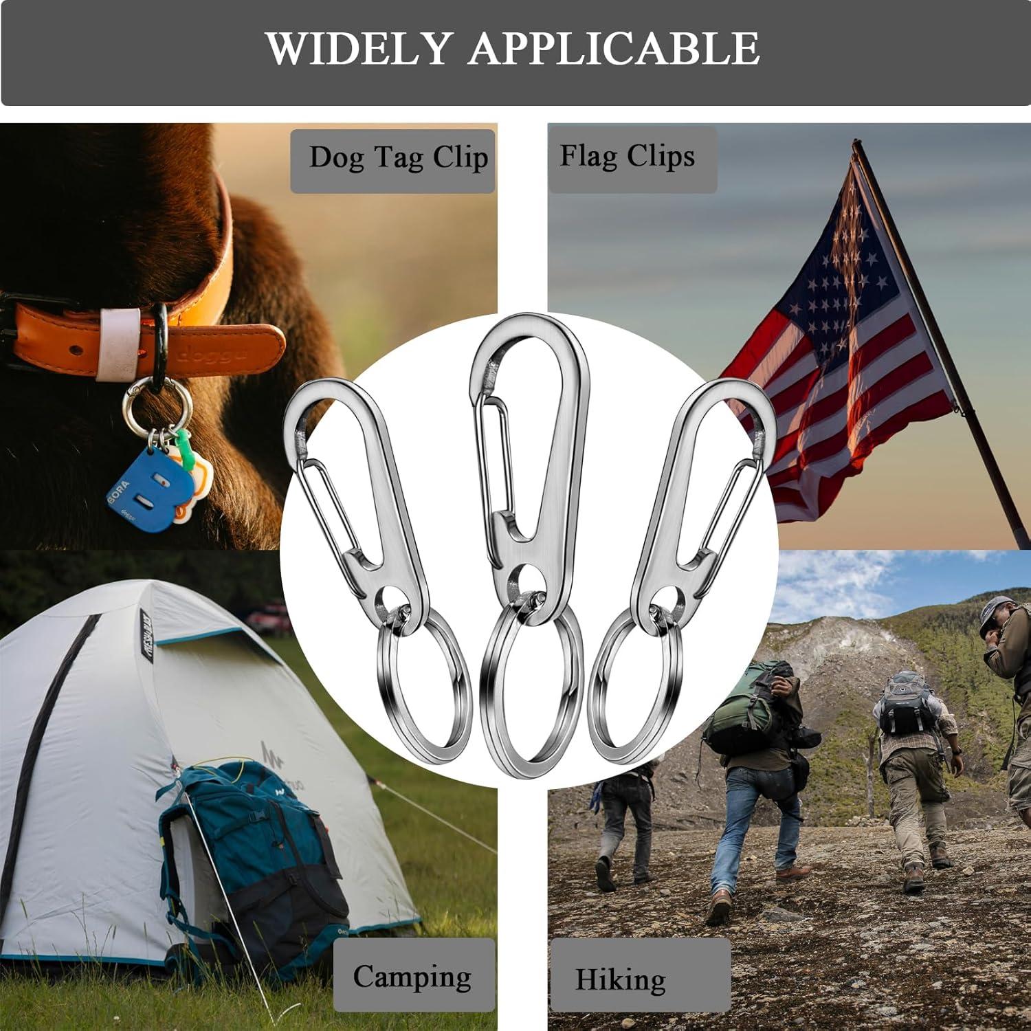 Clip de Llavero QISVVE de Acero Inoxidable - 6 Unidades