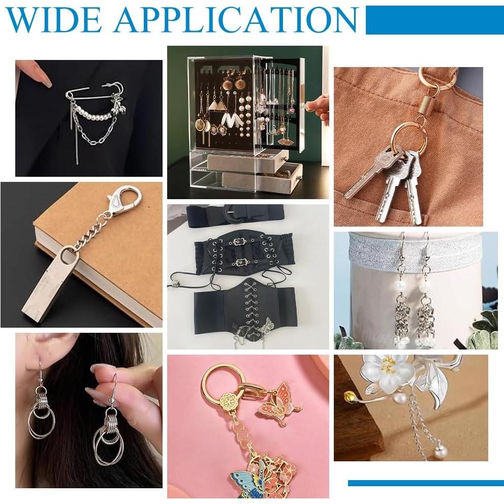 Anillos de Salto de Acero Inoxidable UNICRAFTALE 500Pcs 4mm