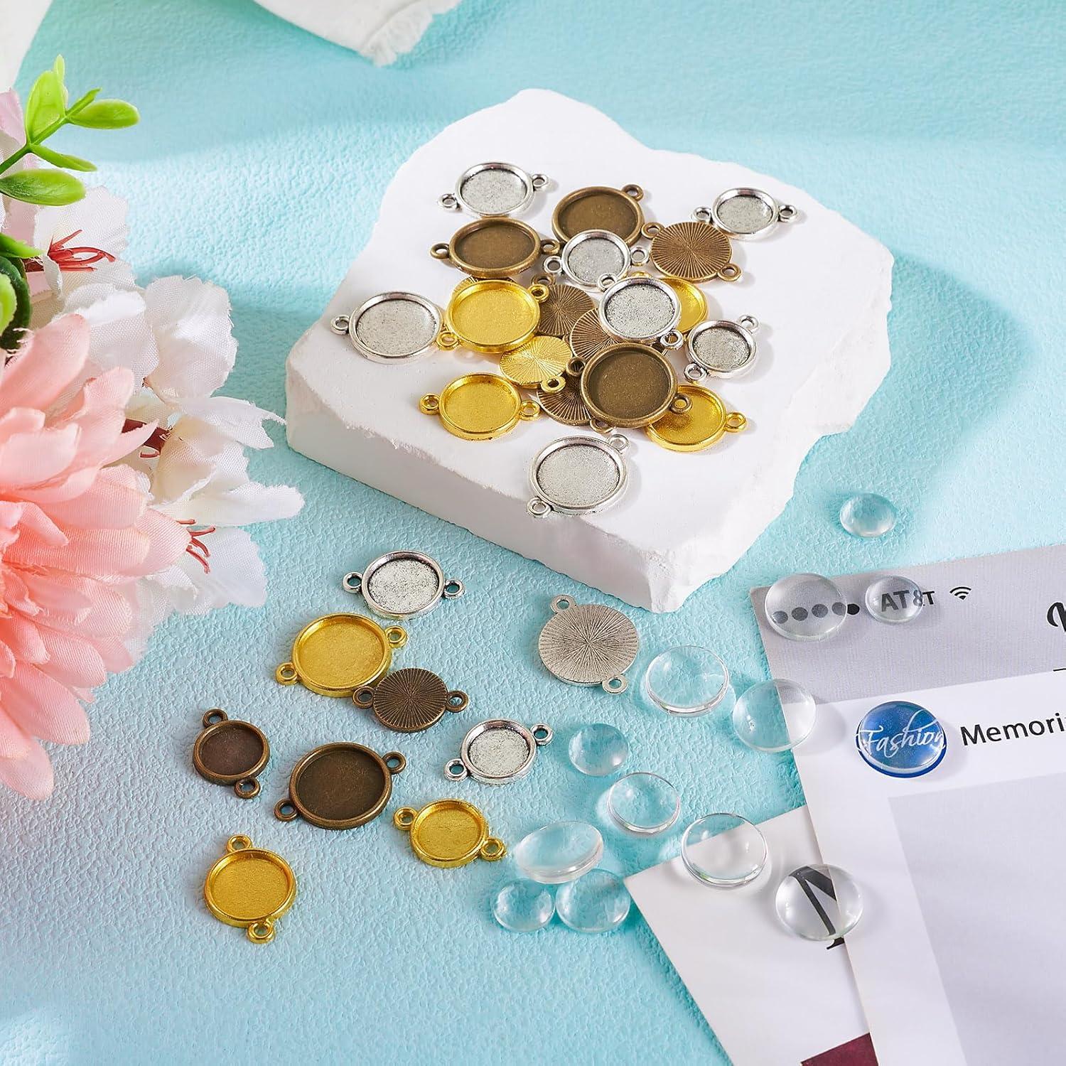 Set de Bandejas de Cabochón y Domos Transparentes Bestewelry