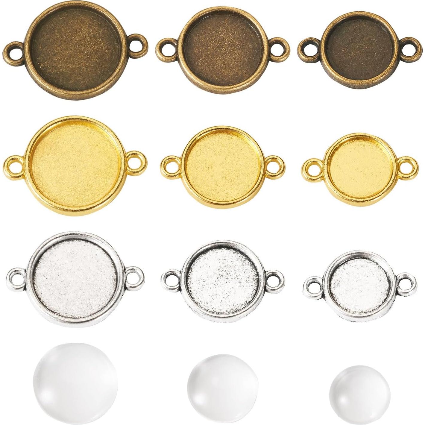 Set de Bandejas de Cabochón y Domos Transparentes Bestewelry