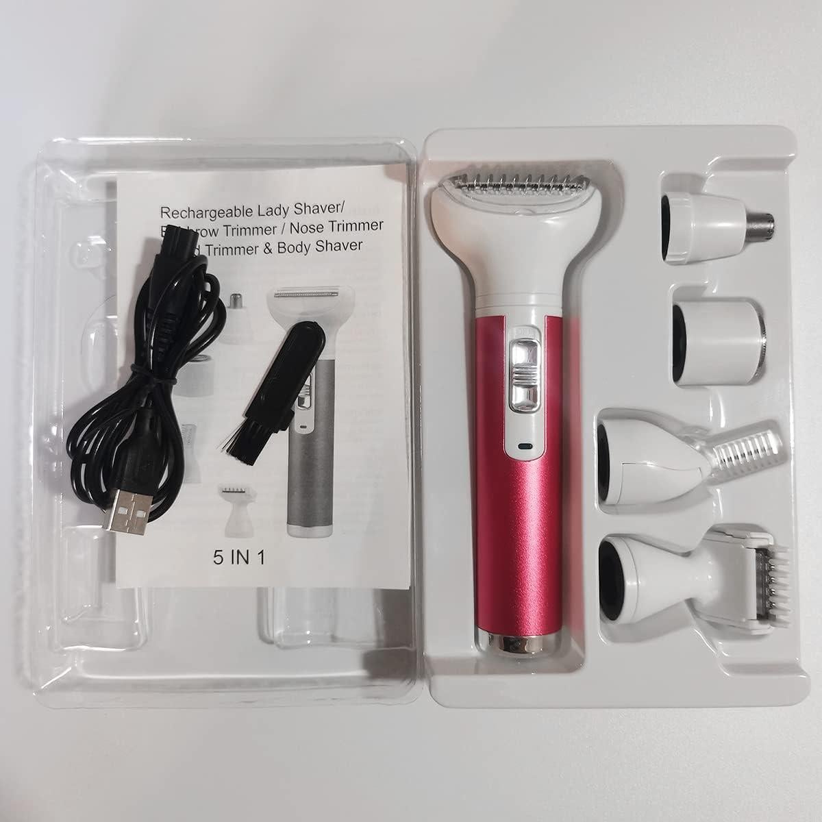 Afeitadora eléctrica 5 en 1 ANFOOS para mujeres, recargable