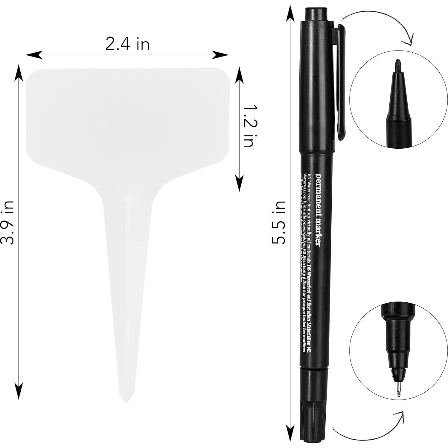 120 Etiquetas de Jardinería OwnGrown + Bolígrafo Resistente