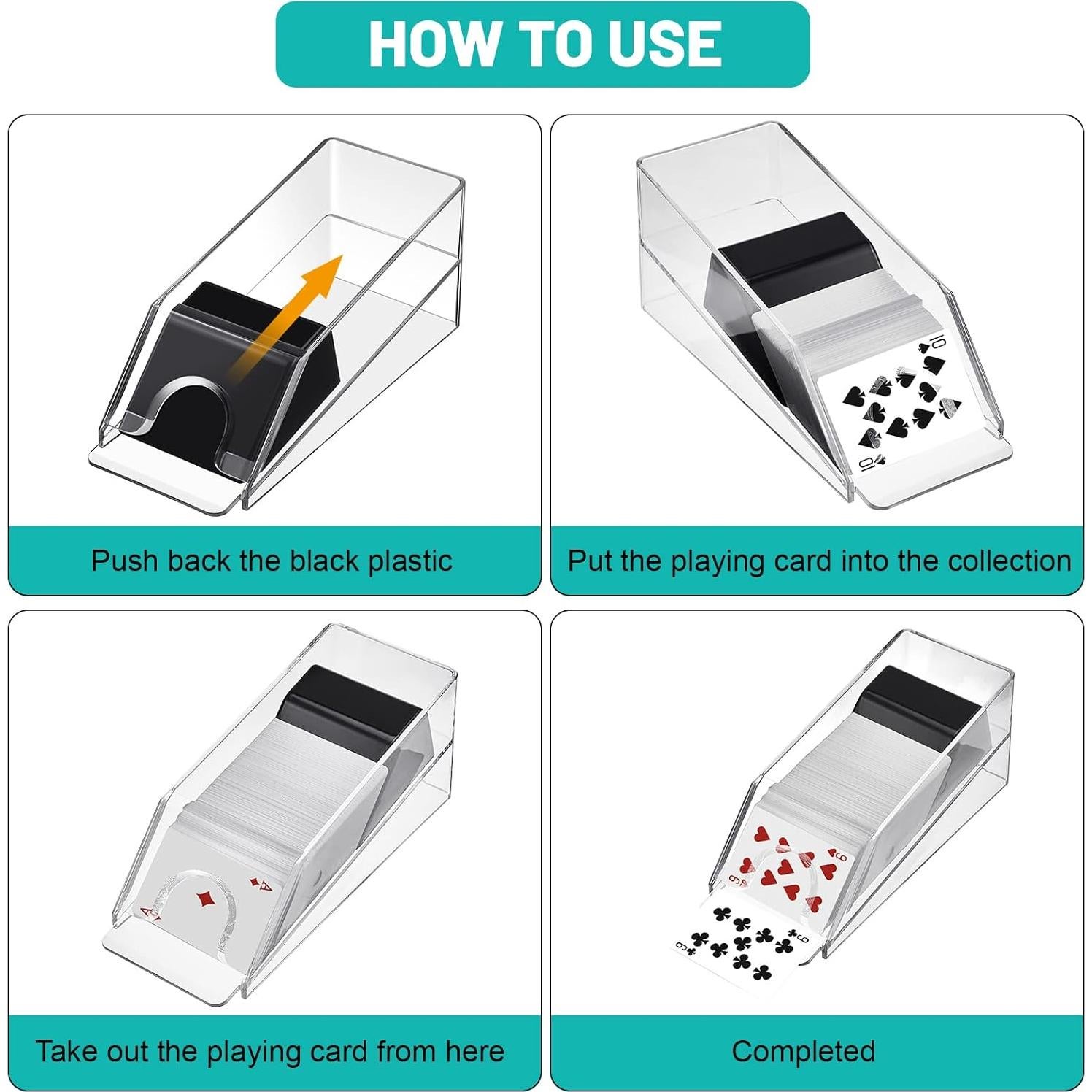 Zapato de Blackjack y Bandeja de Descarte Honoson para 4 Barajas