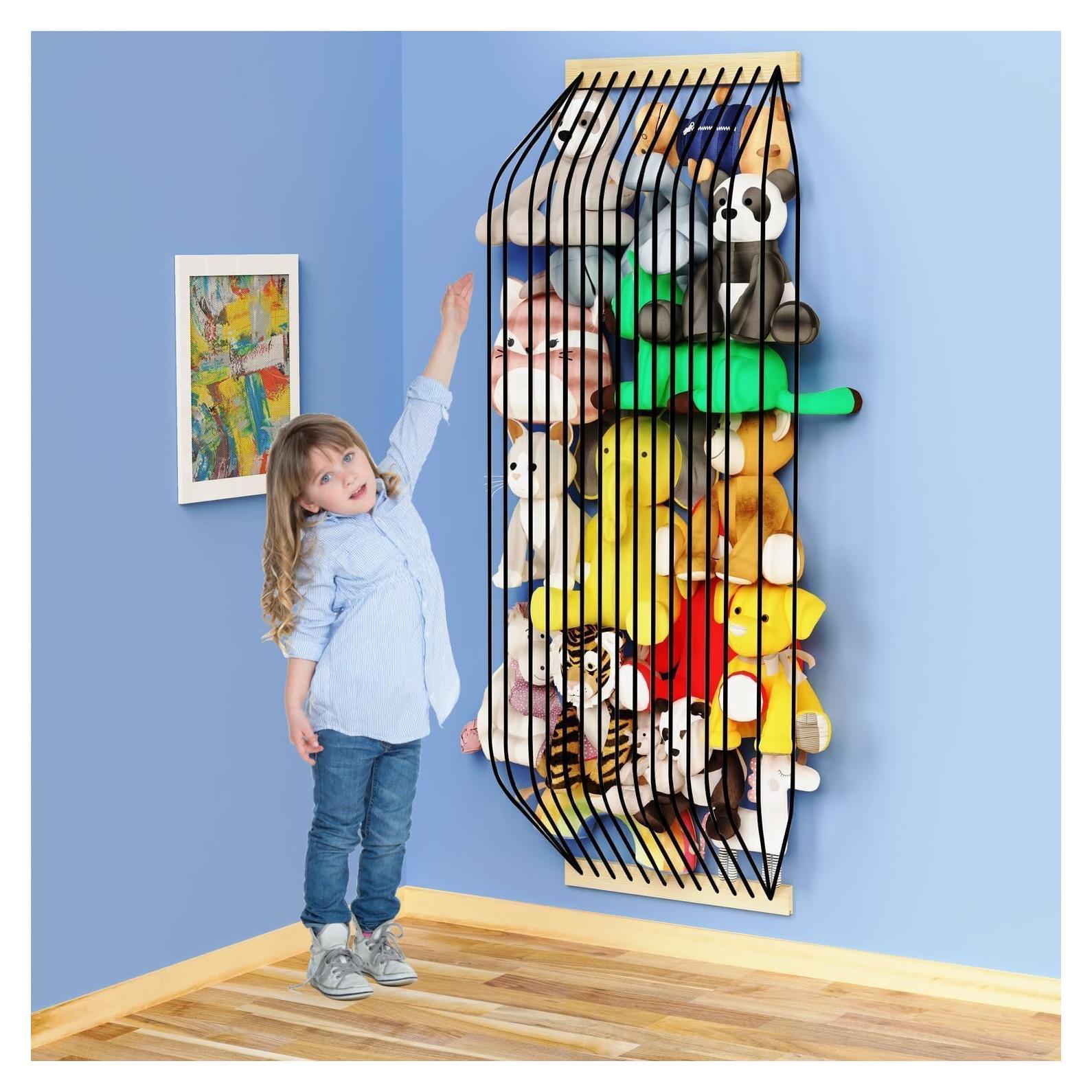 Hamaca de Almacenamiento de Animales de Peluche VOMELON Negro