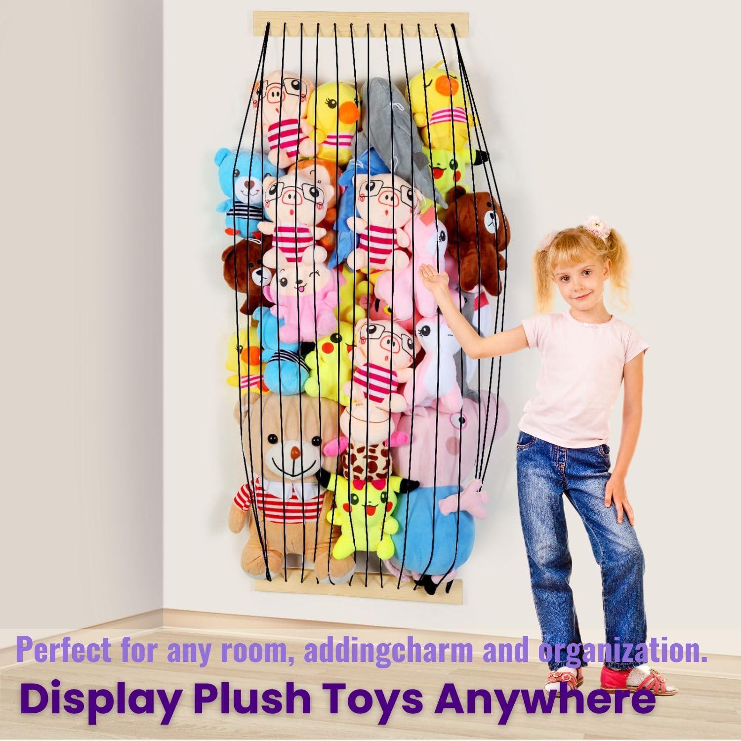 Hamaca de Almacenamiento de Animales de Peluche VOMELON Negro