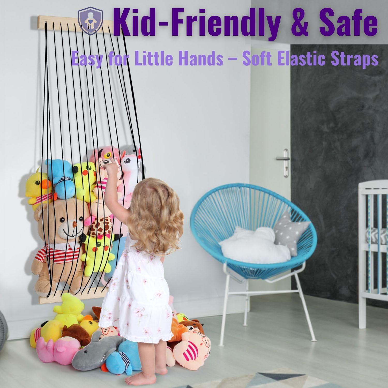 Hamaca de Almacenamiento de Animales de Peluche VOMELON Negro