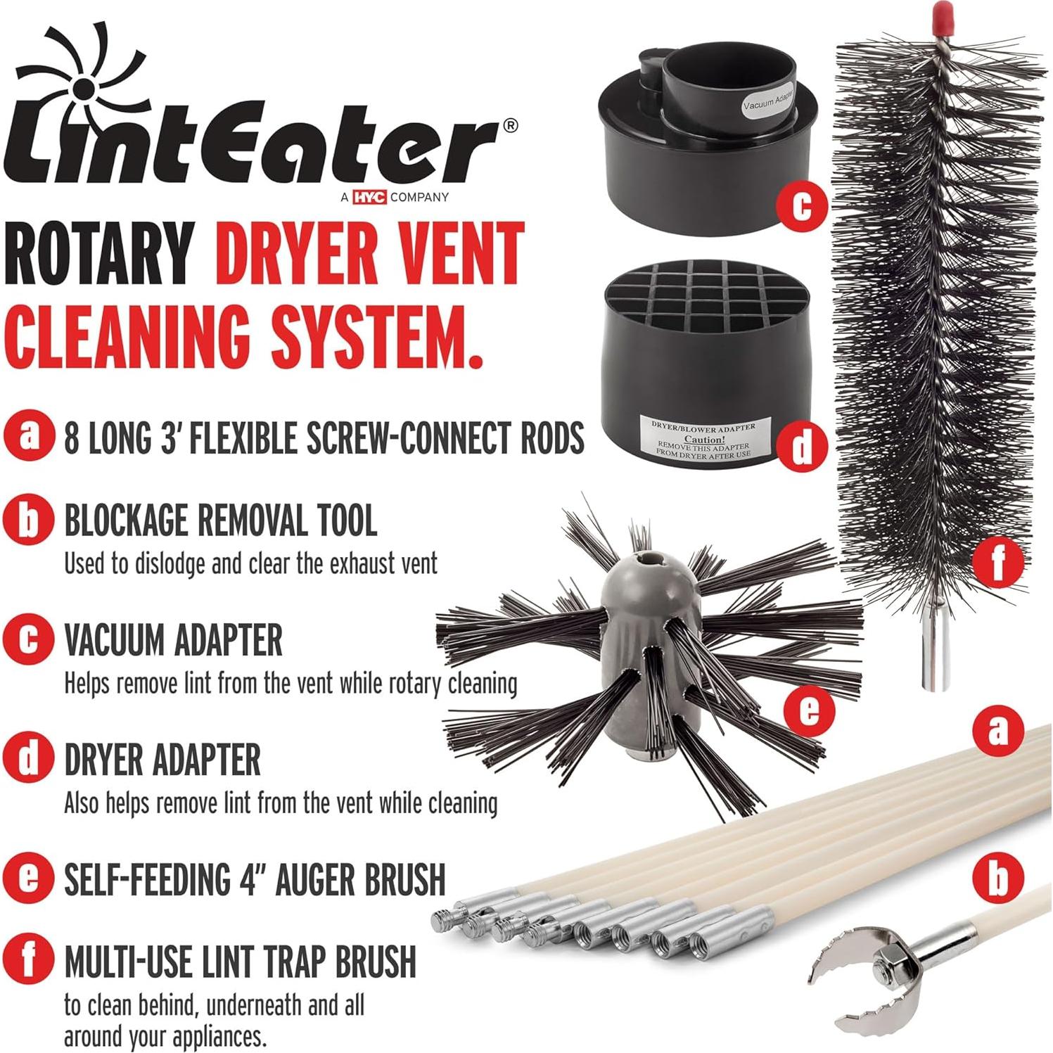 Kit de Limpieza de Conductos de Secadora Gardus RLE24 7,32 m