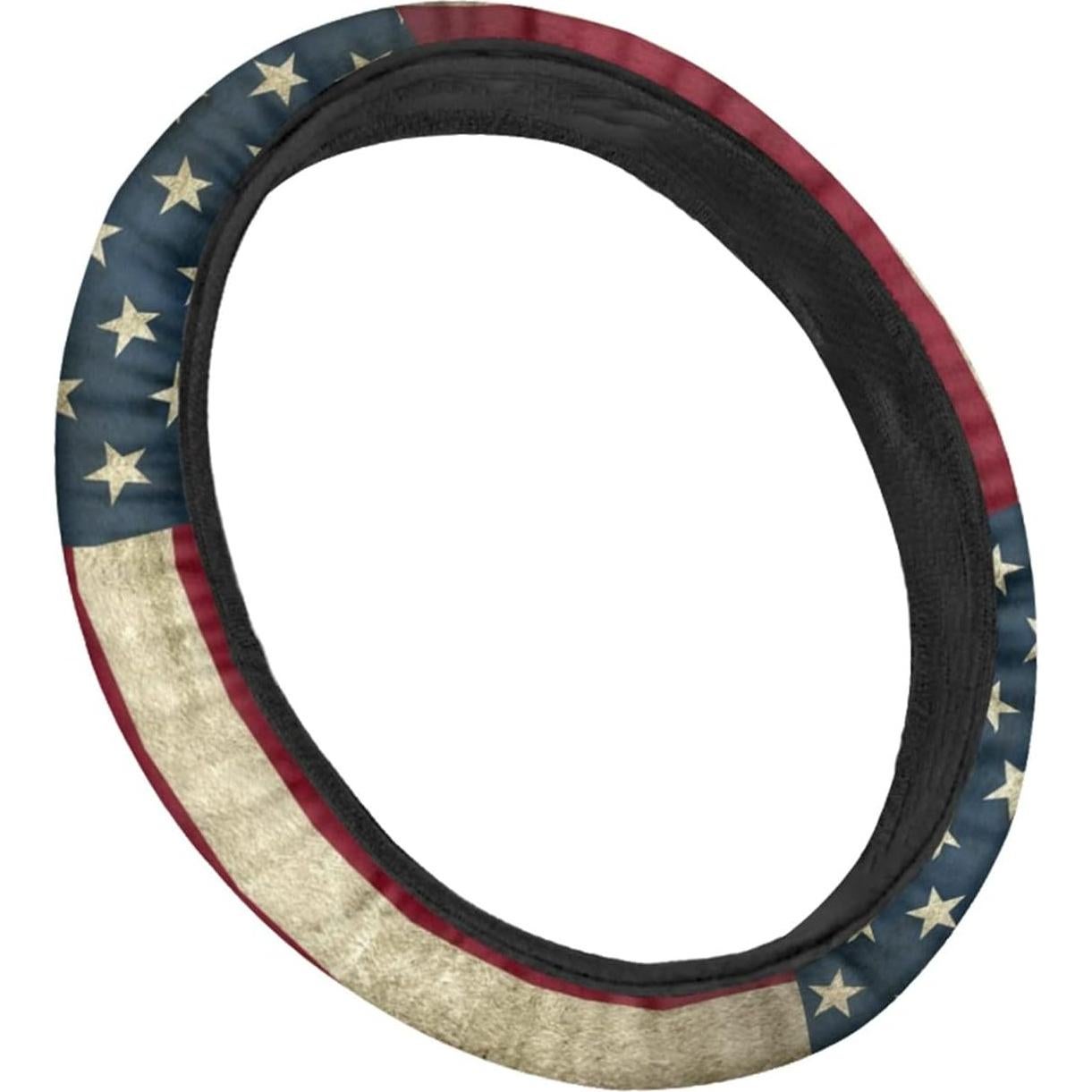 Cubierta de Volante AFPANQZ Antideslizante 35-38cm Bandera América