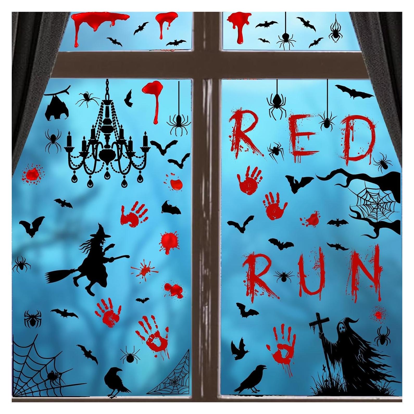 Calcomanías de Ventana Halloween Lamkidle 28x28 cm Sangre