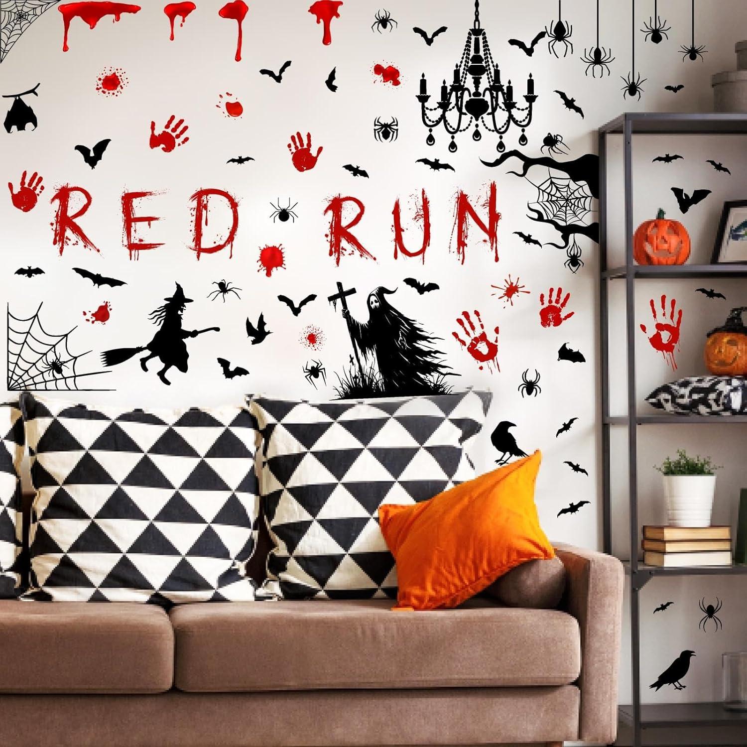 Calcomanías de Ventana Halloween Lamkidle 28x28 cm Sangre