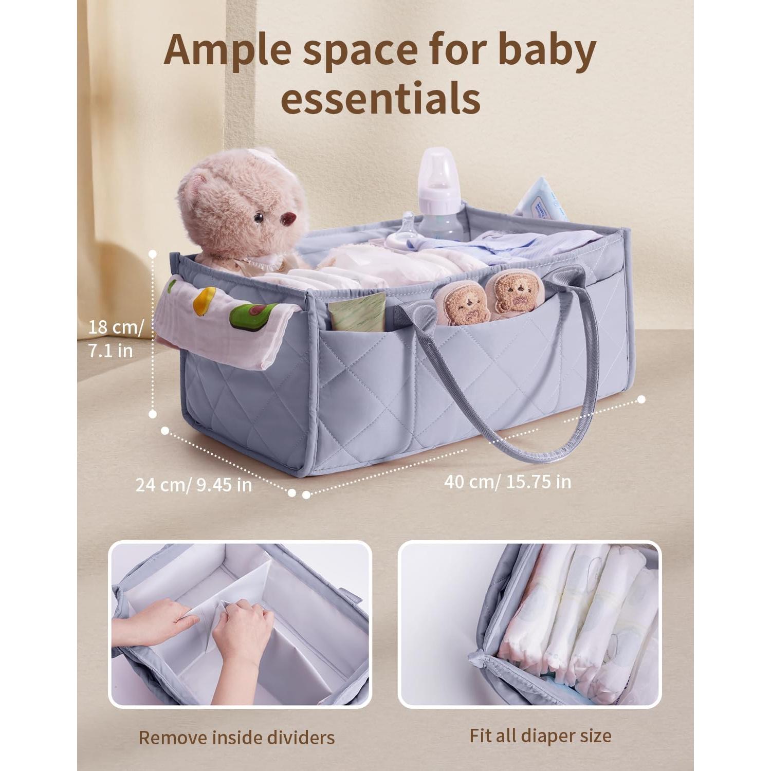 Organizador de Pañales CEI-CEI Grande Gris Plegable con Asas