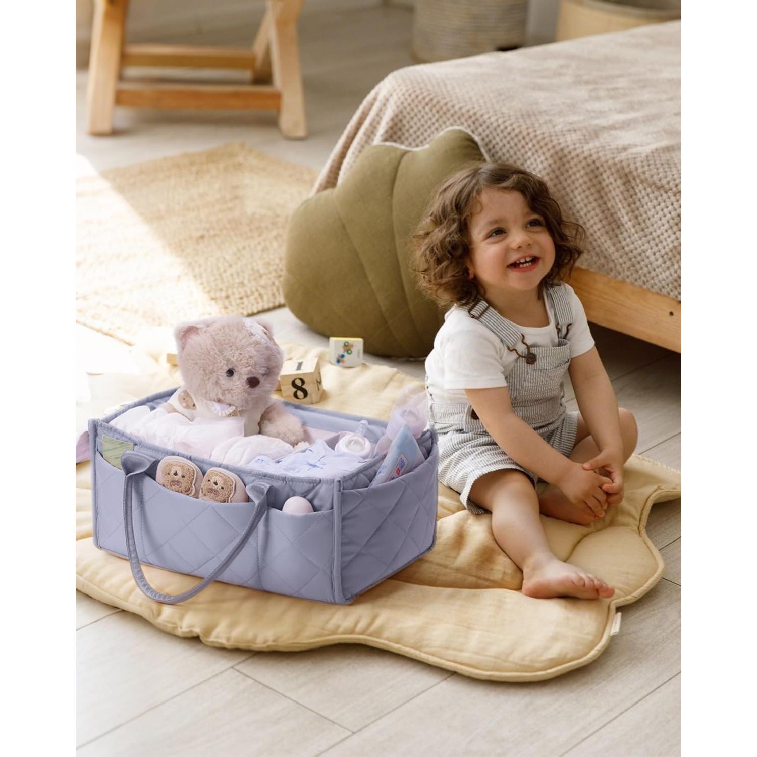 Organizador de Pañales CEI-CEI Grande Gris Plegable con Asas