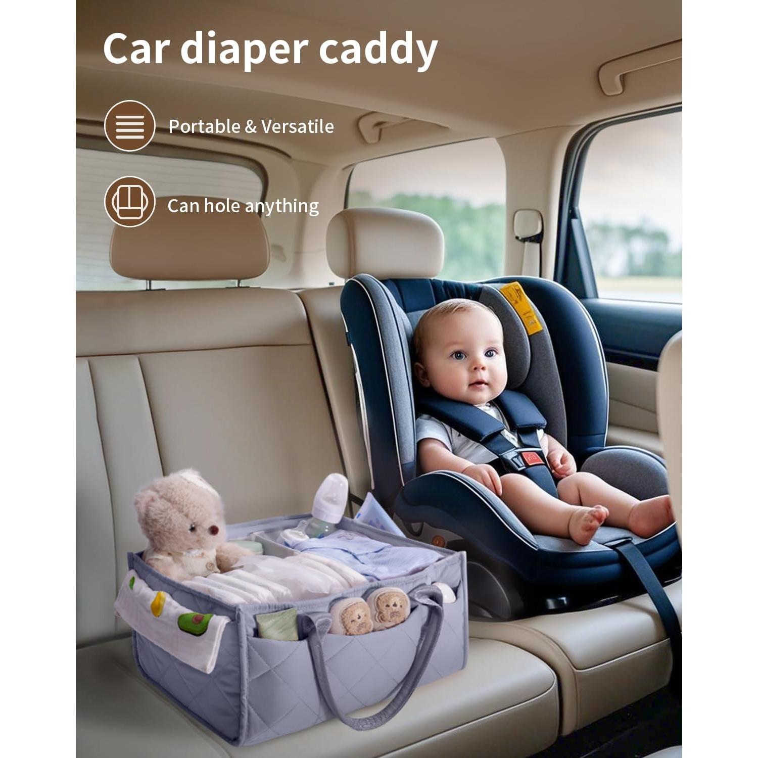 Organizador de Pañales CEI-CEI Grande Gris Plegable con Asas